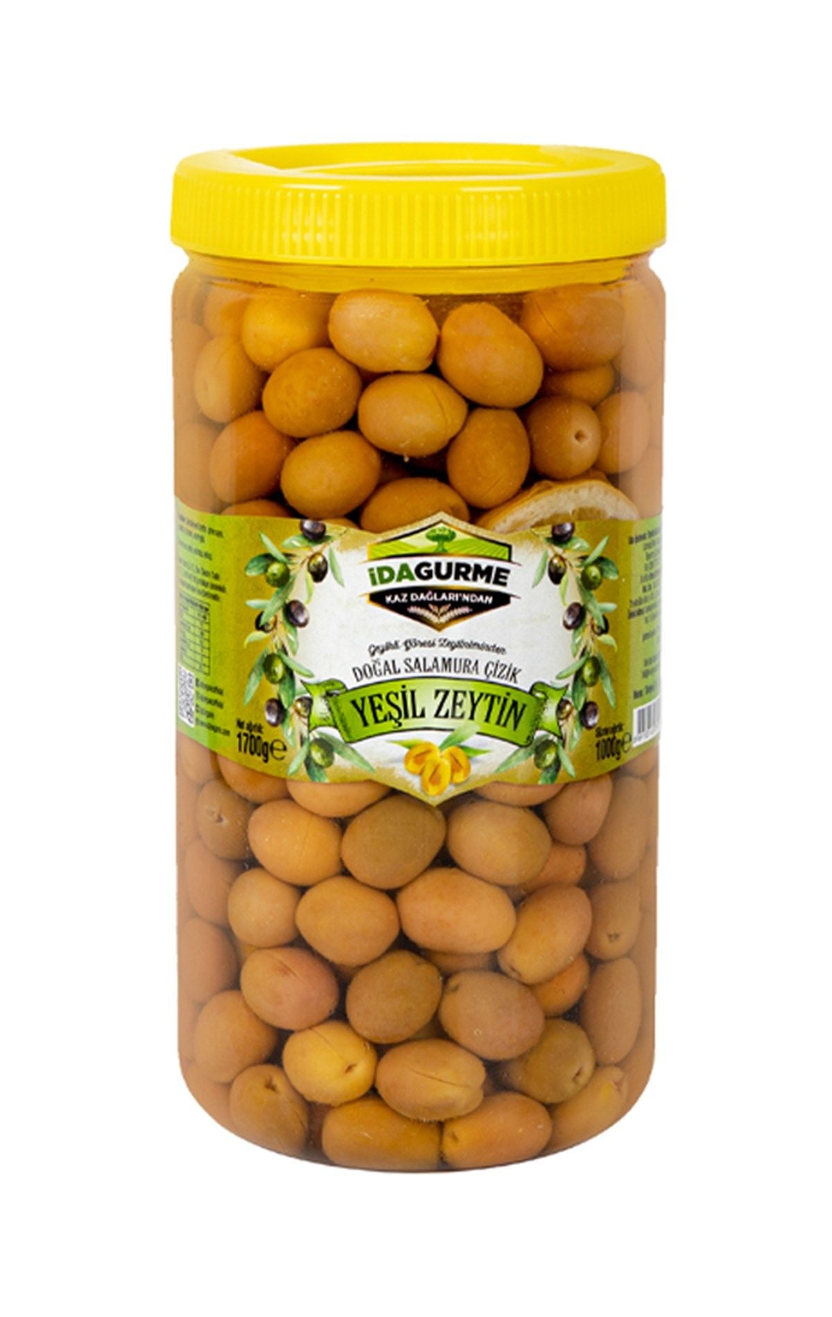 İda Organic Çizik Yeşil Zeytin 1000 GR